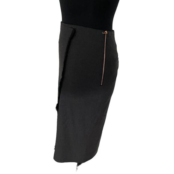 Kit and Ace Knee Length Wool Blend Pencil Skirt Grey Size 6 - Picture 3 of 5